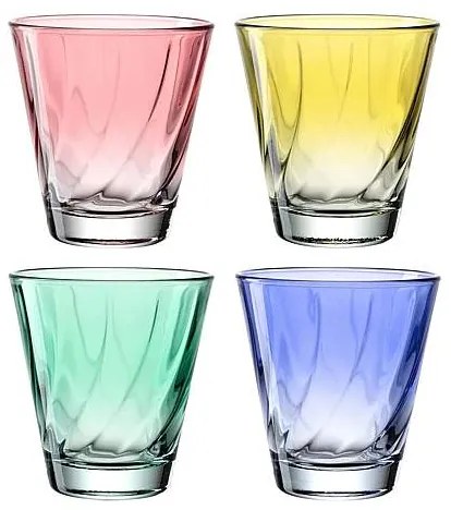 Leonardo poháre farebné Twist 215 ml 4 ks