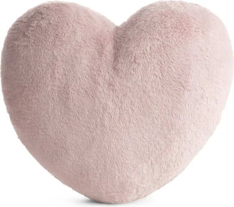 VANKÚŠ HEART 45X45CM PÚDROVÝ