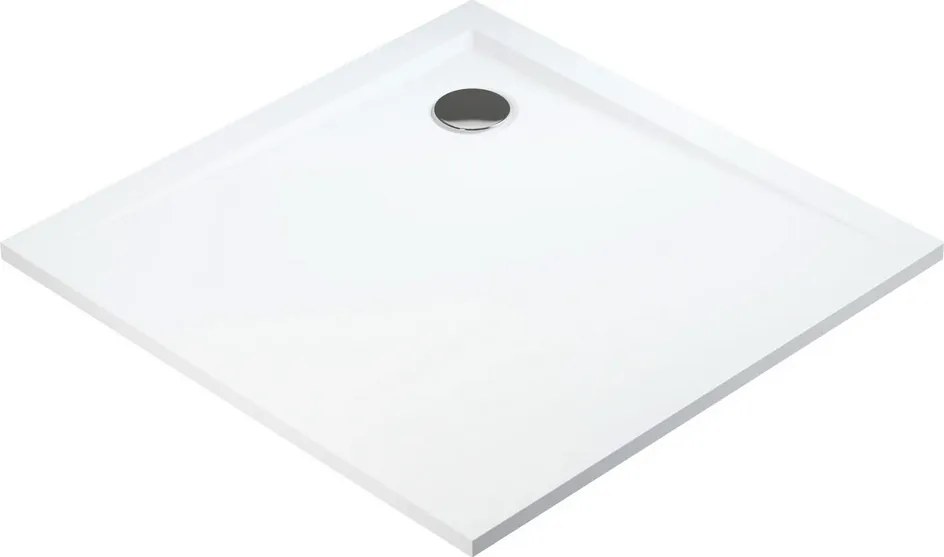 Polimat Štvorcová sprchová vanička z minerálneho kompozitu Perrito SQ 80x80 (90x90) POLIMAT-Farba: Biela, POLIMAT-Rozmery: 80x80