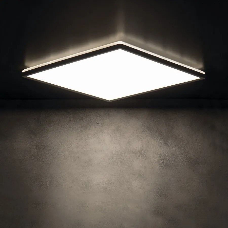 KANLUX KANLUX, AZPO stropné LED svietidlo, 300x300mm, 17,5 W, 3000/4000/6000K, IP54, čierna matná, 31533