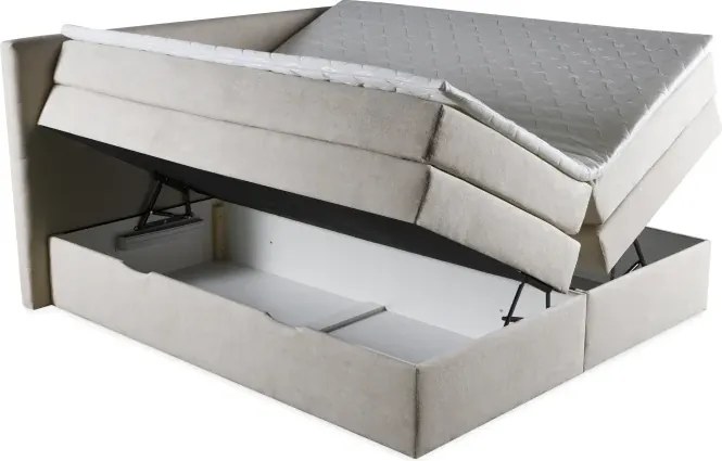 Kontinentálna boxspring posteľ ANNA 200x220, šedá (gerra 90)