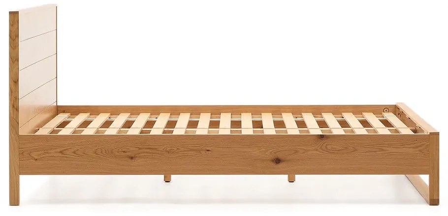 Dvojlôžková posteľ z dubového dreva s roštom 160x200 cm v prírodnej farbe Alguema – Kave Home