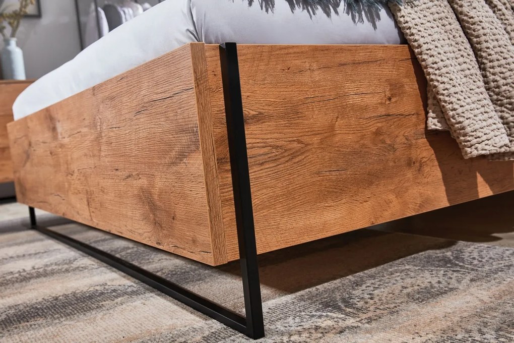 Posteľ do spálne Loft 160x200 - S vnútorným úložným priestorom