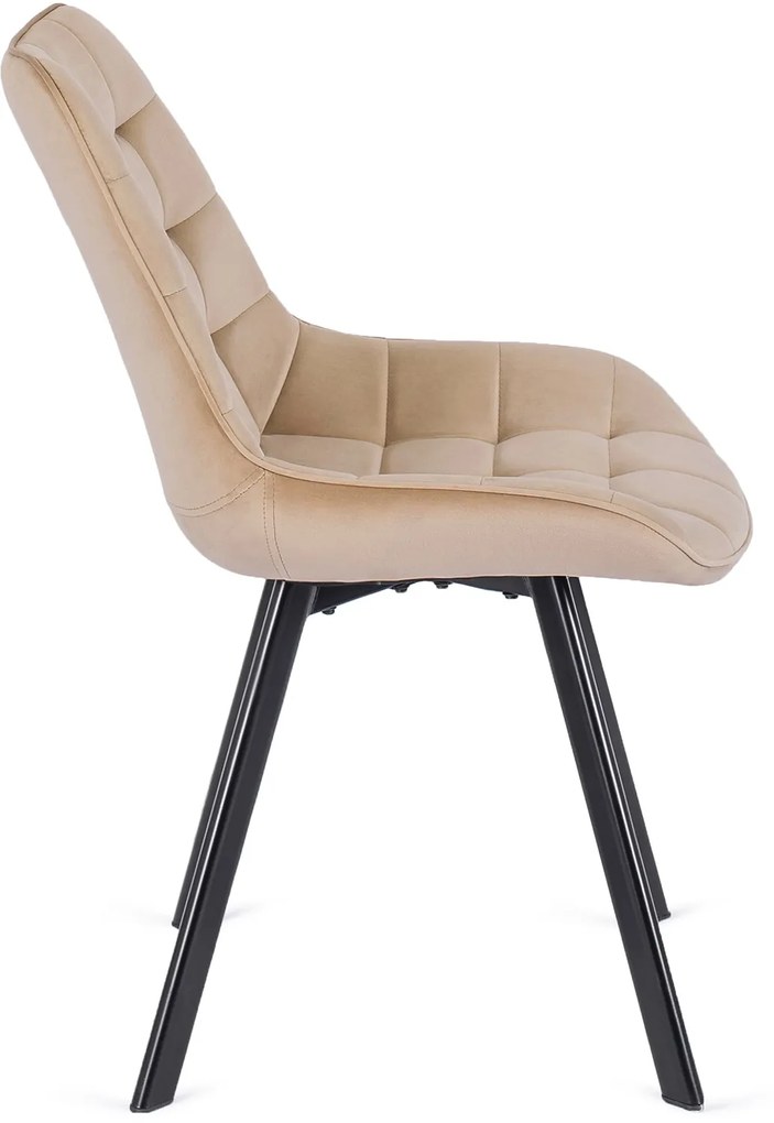 PROXIMA.store - Čalúnená jedálenska stolička RICK FARBA: čierna, MATERIÁL: zamat