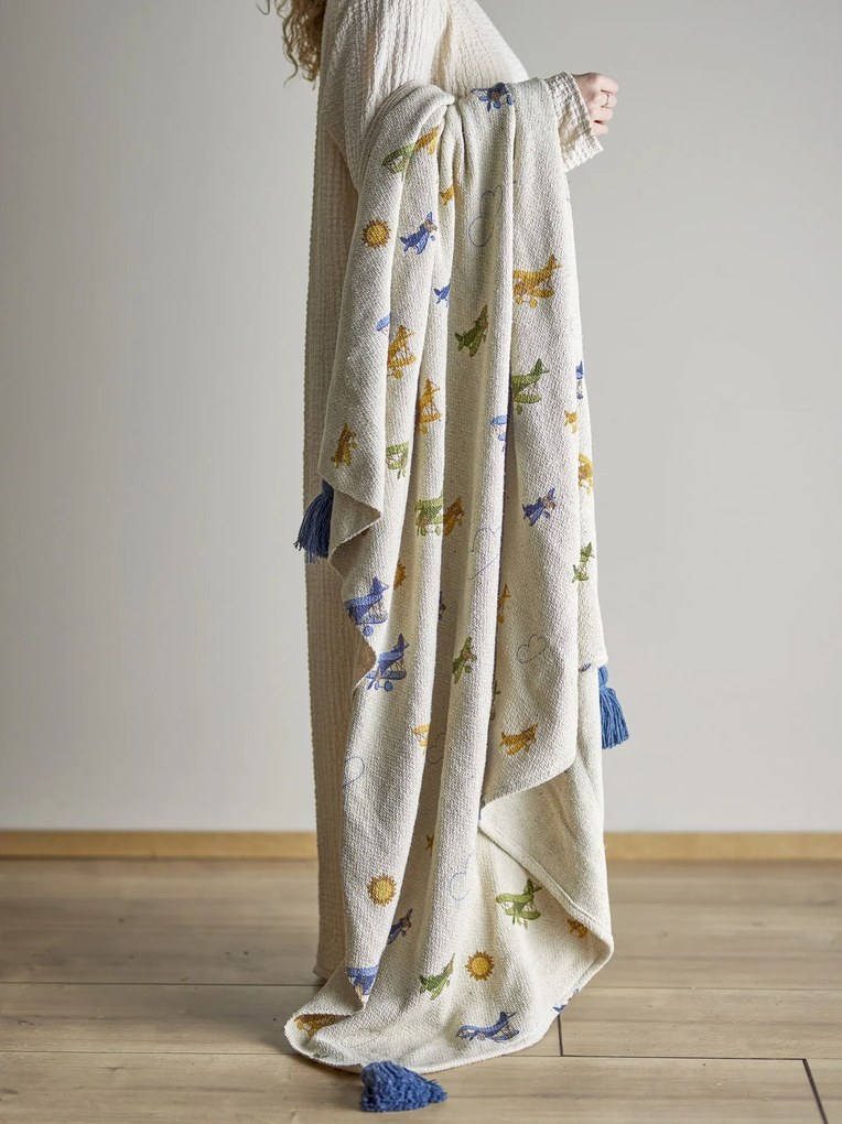 Bloomingville Pléd Throw Plane Throw Lietadlá