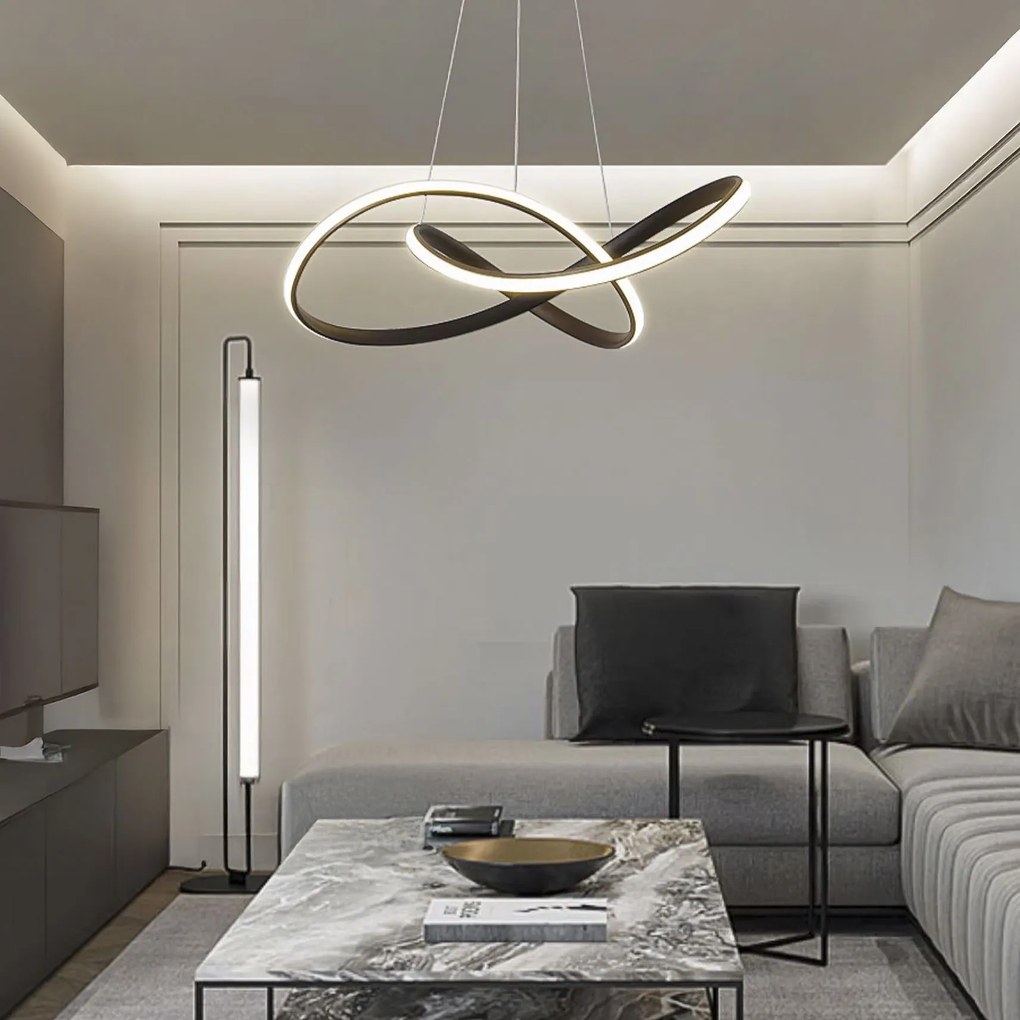 Toolight Toolight, LED stropné svietidlo 50cm, 32W + diaľkové ovládanie, G006-CP, čierna, OSW-09747