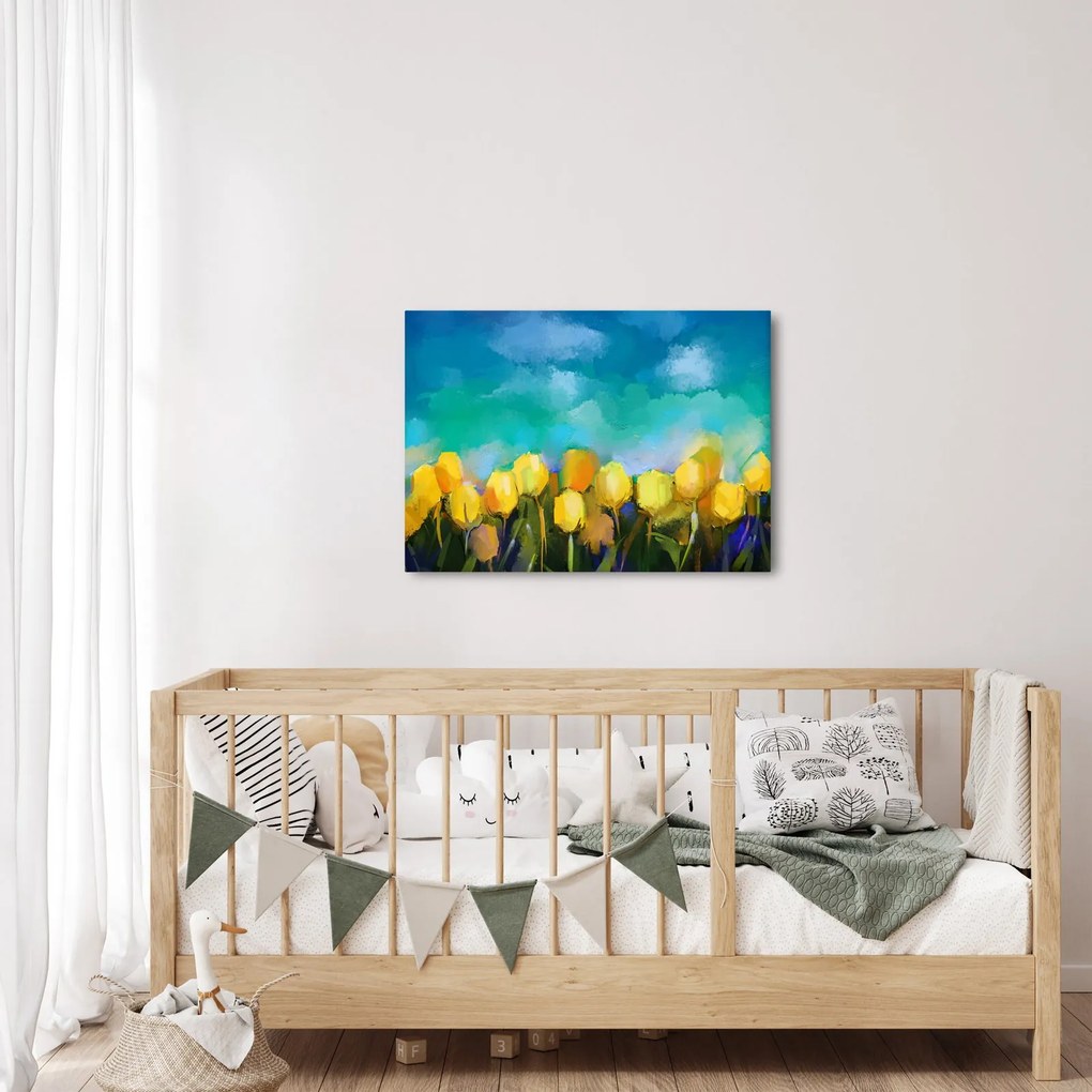 Obraz žltých tulipánov (70x50 cm)