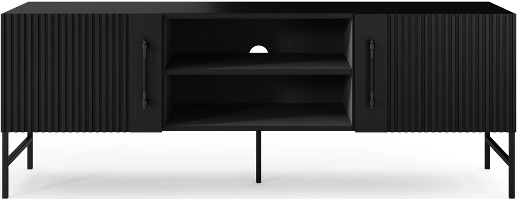 RTV stolík RAFTT 152x55 cm, čierny