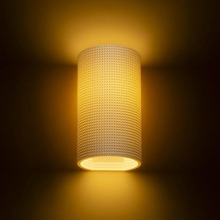 RENDL R13999 CALLUM nástenná lampa, dekoratívne biela Eco PLA