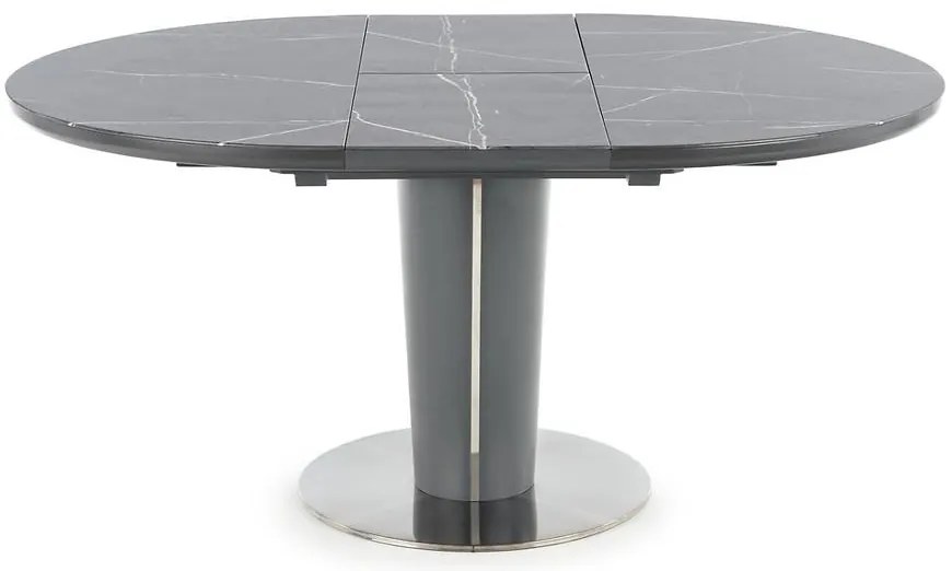 Rozkladací stôl Ricardo 120/160x120cm Popolavý/Marmur/Tmavé Popolavý