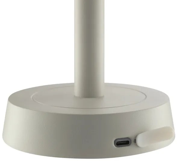 Brilliant - RAZOR dotyková stolná LED lampa, stmievateľná a nabíjateľná, LED/2,5W/5V 2700K IP44 sivá