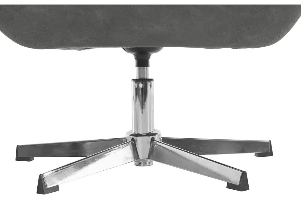 Sivé kreslo z imitácie kože Naomi - Støraa