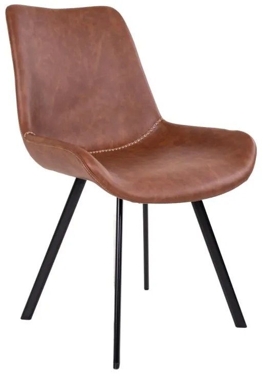 Dizajnová stolička Brinley hnedá koženka - Posledný kus