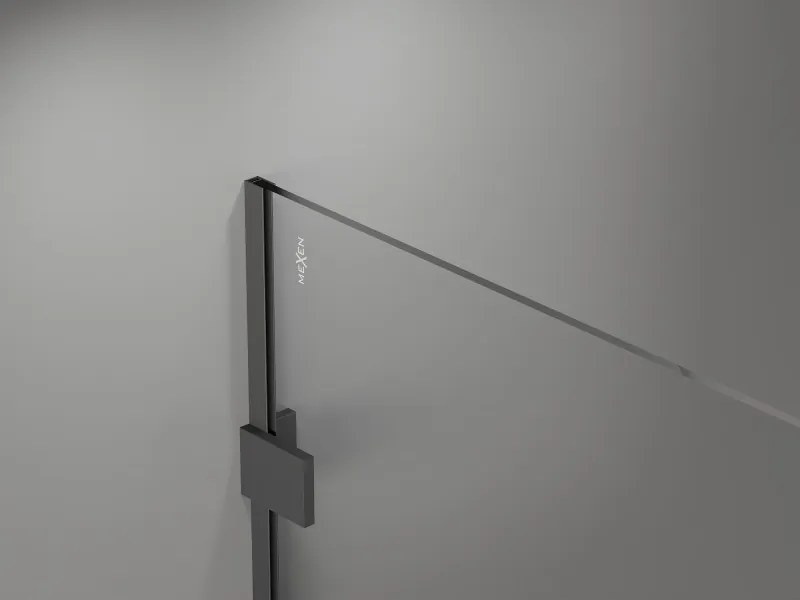 Mexen Lunar sprchová stena ľavá 120 x 200 cm, 8mm číre sklo, grafitová, 830-120-000-95-00-L