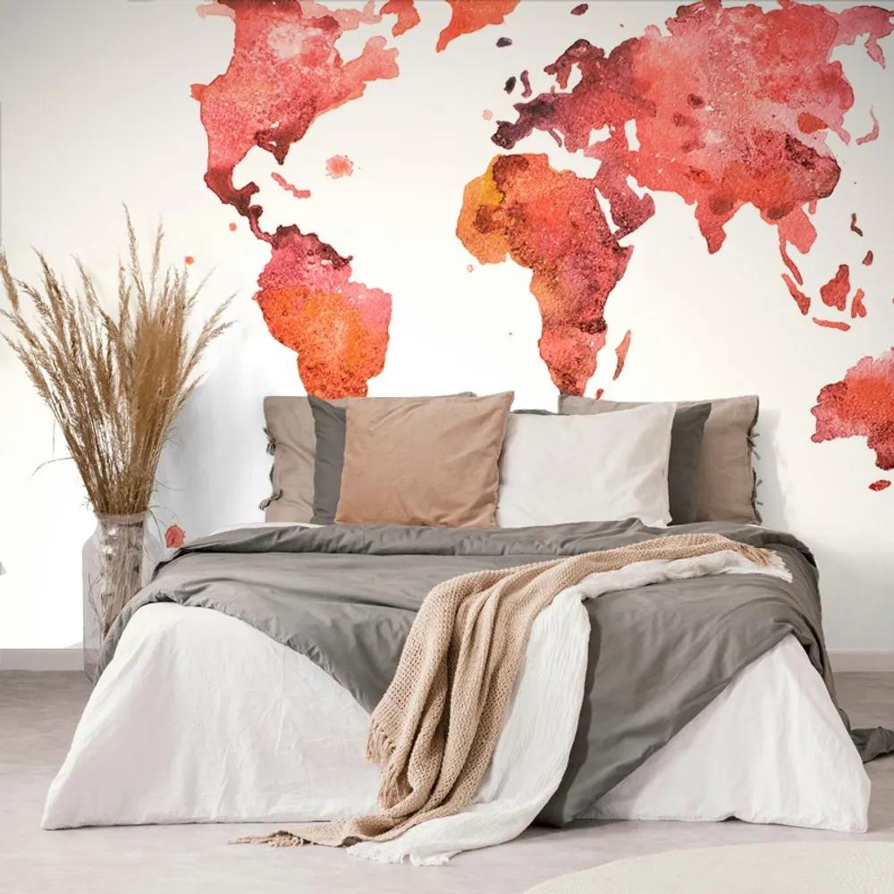 Samolepiaca tapeta krásna mapa v červených farbách