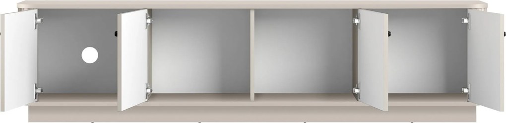 TV skrinka Vesper 4D 187 cm - kašmír / čierne úchytky