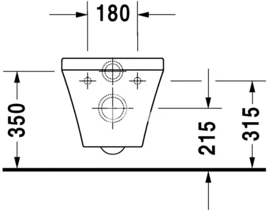 Duravit DuraStyle - Závesné WC Compact, Rimless®, biela 2571090000