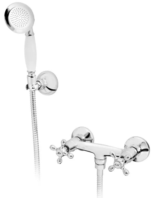 F-Design Lacrima, nástenná sprchová batéria s ručnou sprchovou sadou, chróm lesklý, FD1-LRA-77-11
