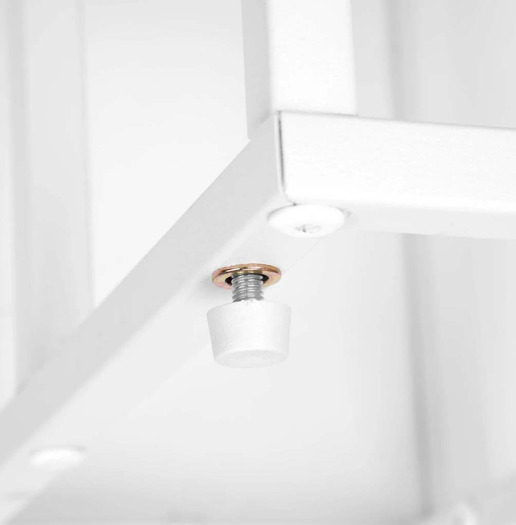 Stojan na kvety v loftovom štýle MOGREN dub craft/biely