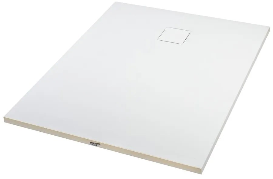 Cagliari White 80x120x2,6 cm Štvorcová, SMC sprchová vanička, so sifonom