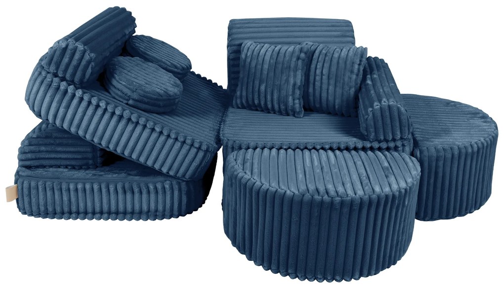 MeowBaby® Churros detská pohovka Max, Midnight Blue