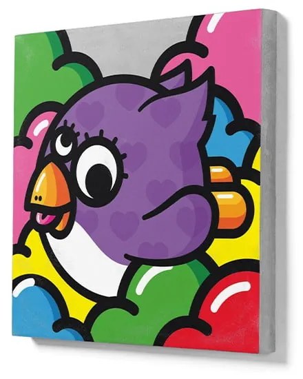 Betónový nástenný obraz Lyon Béton Volante Violette, 50 x 50 cm