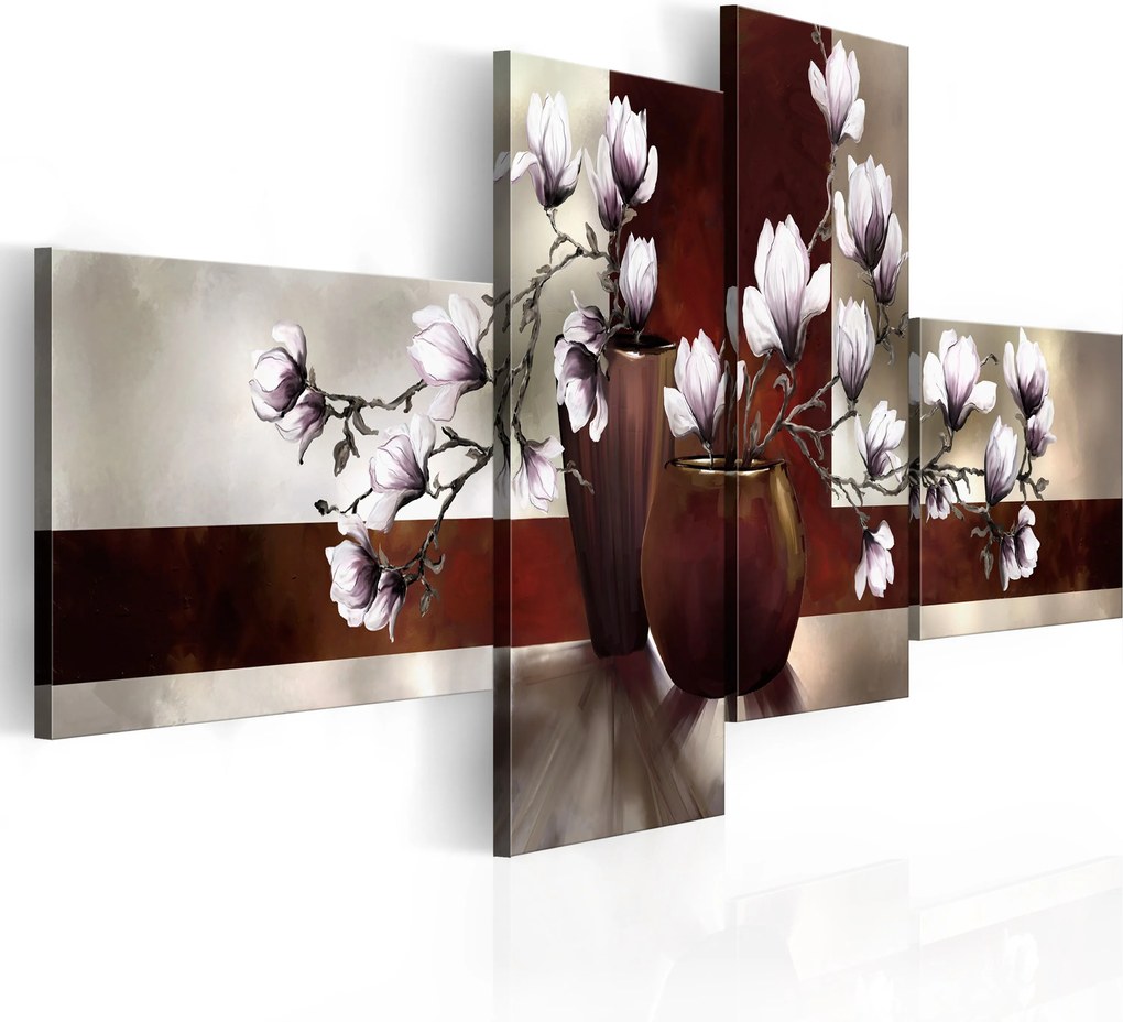 Obraz - Magnolias in a vase 200x90