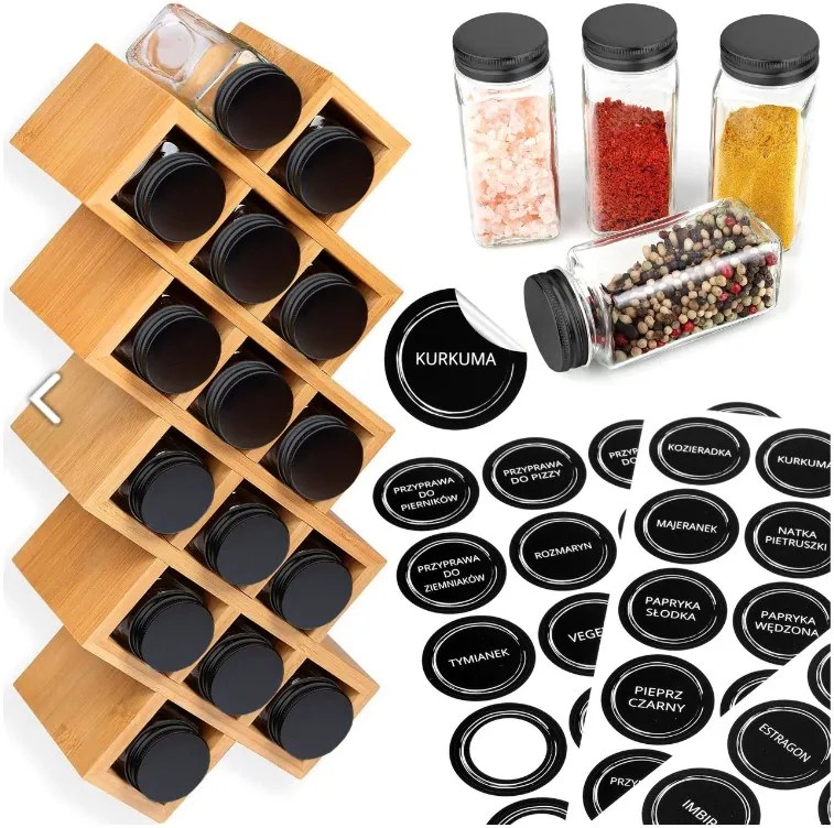 Bambusový stojan na koreniny KOCHEN