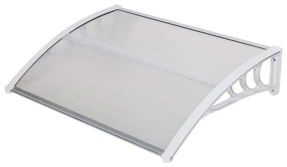 Plastová strieška v rôznych veľkostiach a farbách-Biela-120x90 cm