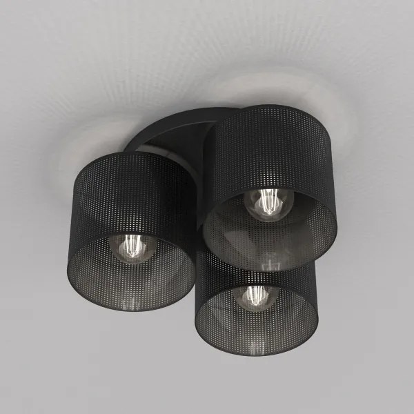 Luster prisadený LOFT SHADE 3xE27/60W/230V čierna