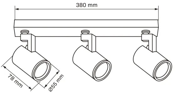Bodové svietidlo LYNX 3xGU10/10W/230V biela
