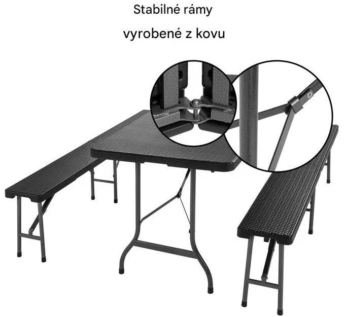 InternetovaZahrada Pivný set Malmö - čierny