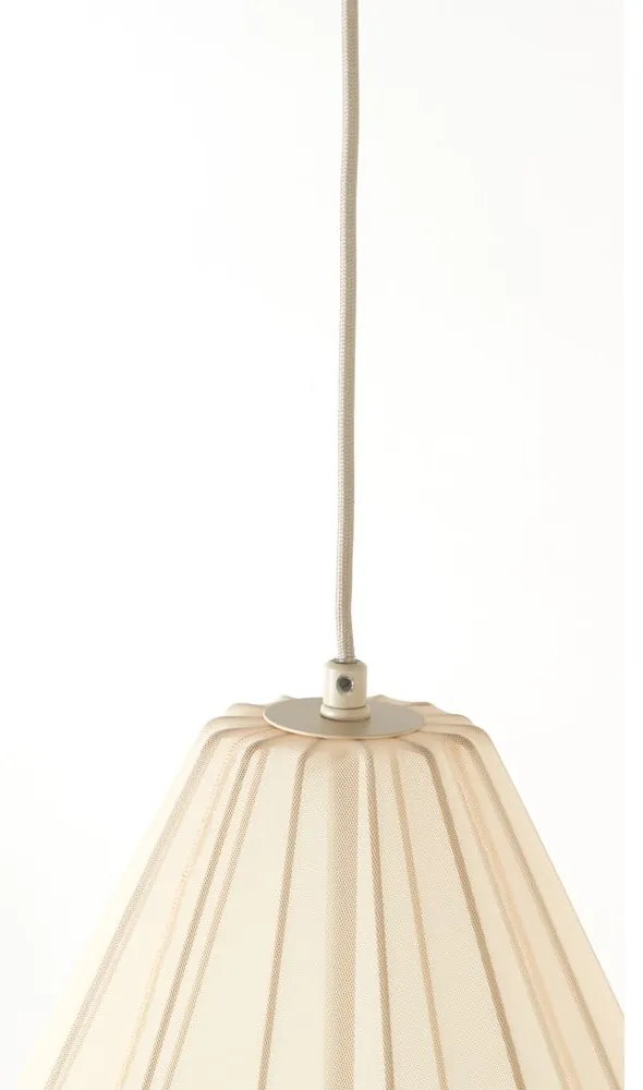 Béžové závesné svietidlo s textilným tienidlom ø 38 cm Itela – Light &amp; Living
