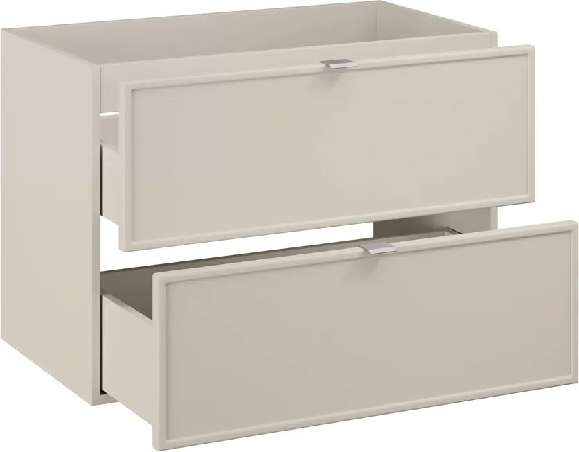 Závesná skrinka Bella Kašmír s doskou 140 cm kašmír/dub remeselný