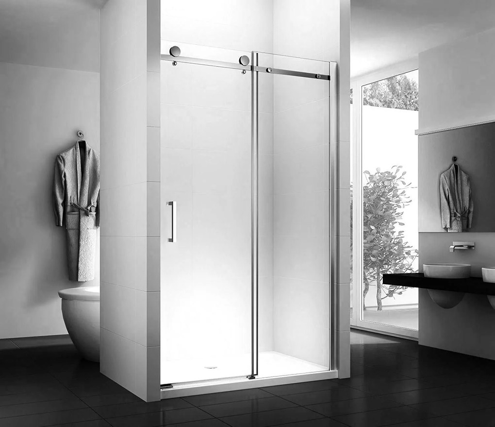 Rea - NIXON posuvné sprchové dvere, ľavé, chróm, 130 x 190 cm, REA-K5004