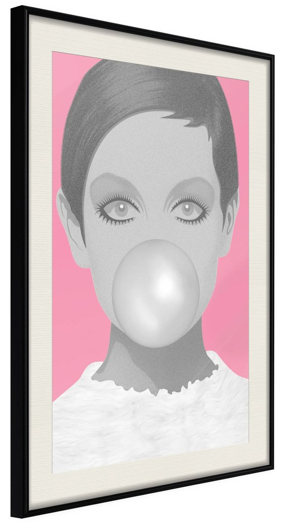 Artgeist Plagát - Bubble Gum [Poster] Veľkosť: 20x30, Verzia: Zlatý rám s passe-partout
