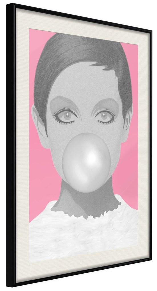 Artgeist Plagát - Bubble Gum [Poster] Veľkosť: 40x60, Verzia: Zlatý rám s passe-partout