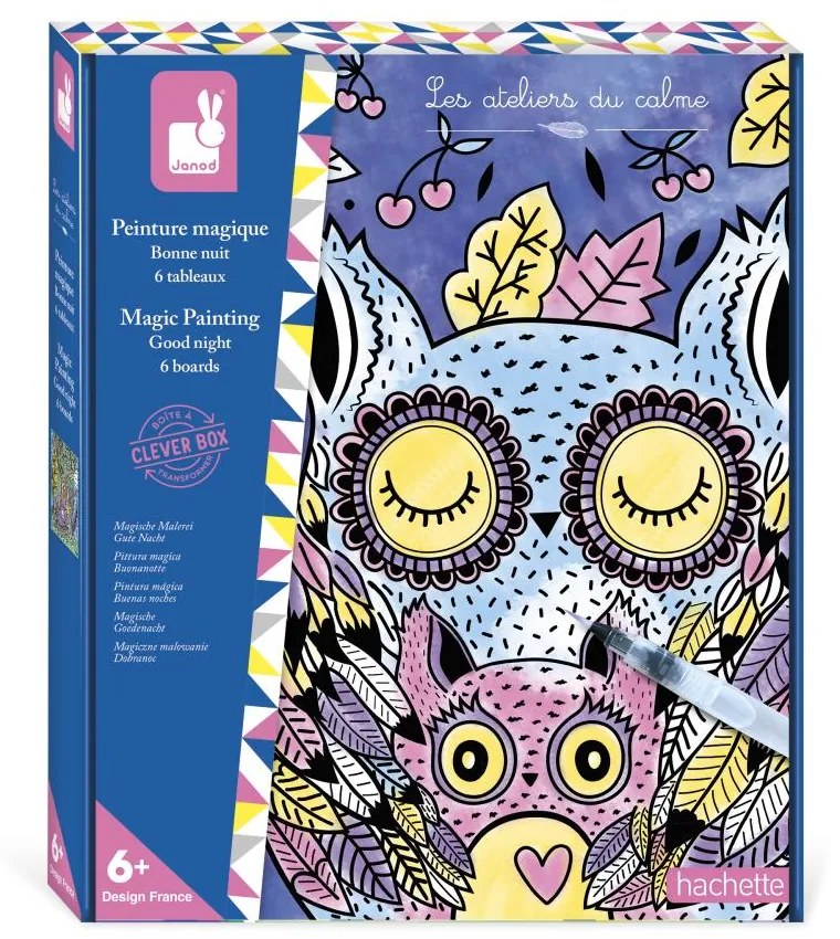 Kreatívna sada Maľovanie magickým perom Zvieratká v noci Janod Atelier Maxi od 6 rokov