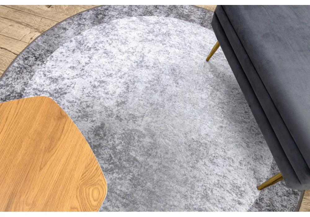 Kusový koberec Arog tmavo šedý kruh 100cm