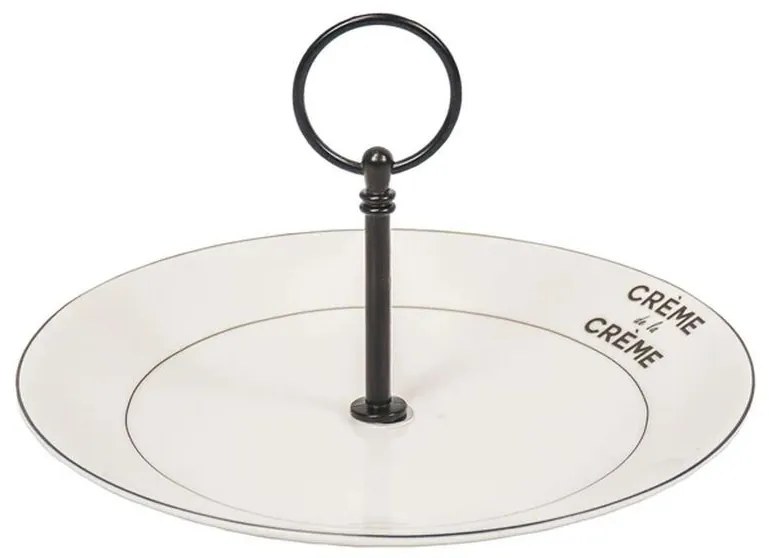 Krémový porcelánový etažér tanier Crème de la Crème - Ø 20*12 cm