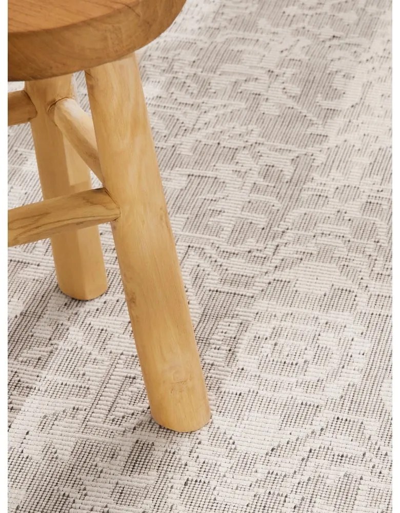 Vnútorný a vonkajší koberec v sivej a slonovinovej farbe 120x170 cm Duet Kona – NORTHRUGS