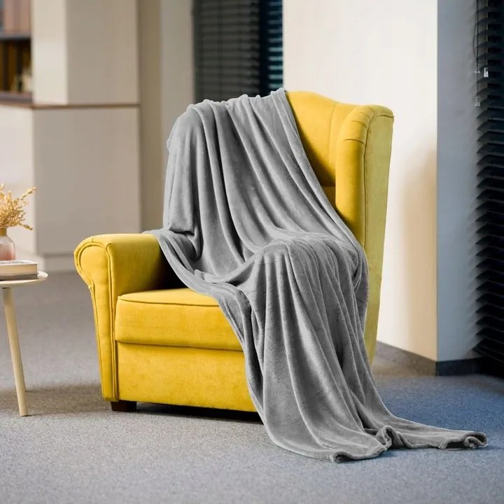 Teesa TSA8902 Deka z mikroflísu 200x220 cm, sivá