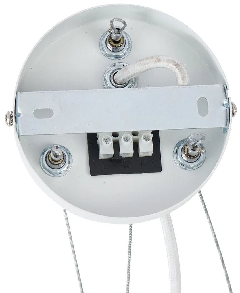 Moderné závesné svietidlo s potlačou dreva s bielymi 6 svetlami - Jeana Circle