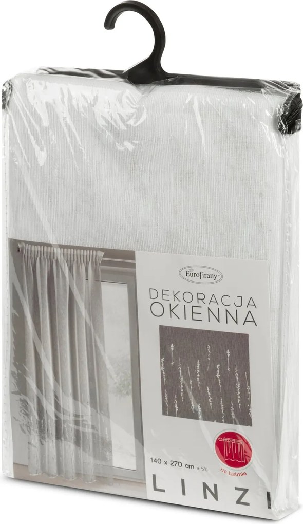 ZÁCLONA NA PÁSKE LINZI 140X270 CM VZOROVANÁ