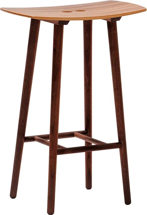 Barová taburetka PAUL, 48x30x80 cm Dub