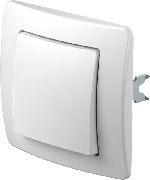 SE60 | Striedavý prepínač s krytom a rámikom Farba: Polárna biela