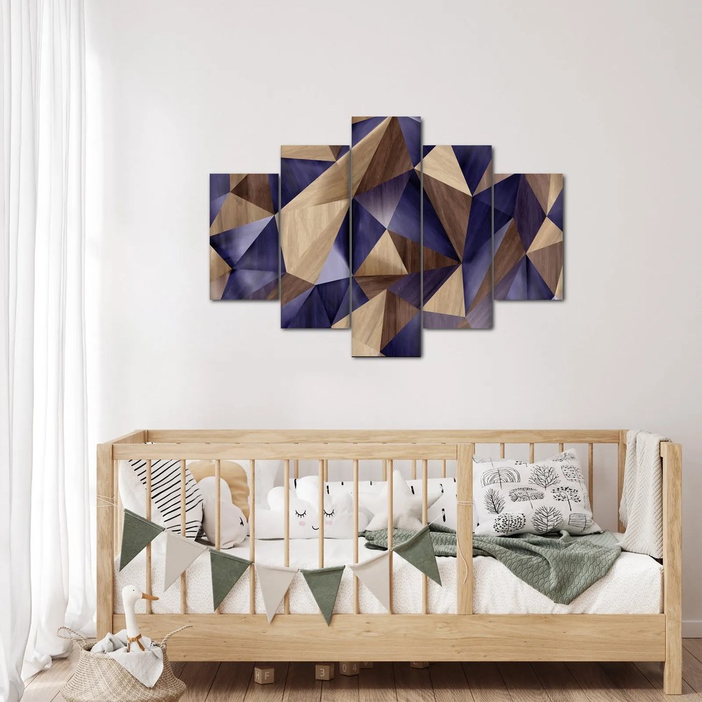 Obraz - 3D drevené trojuholníky (150x105 cm)