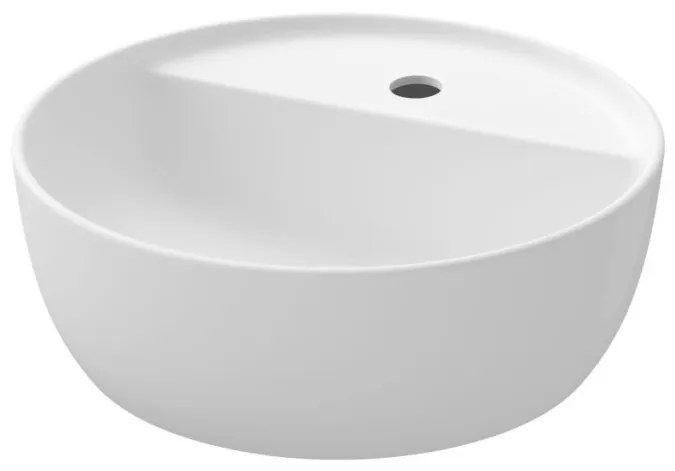 Cersanit Moduo, okrúhle umývadlo na dosku 40x40x14 cm, biela lesklá, K116-153