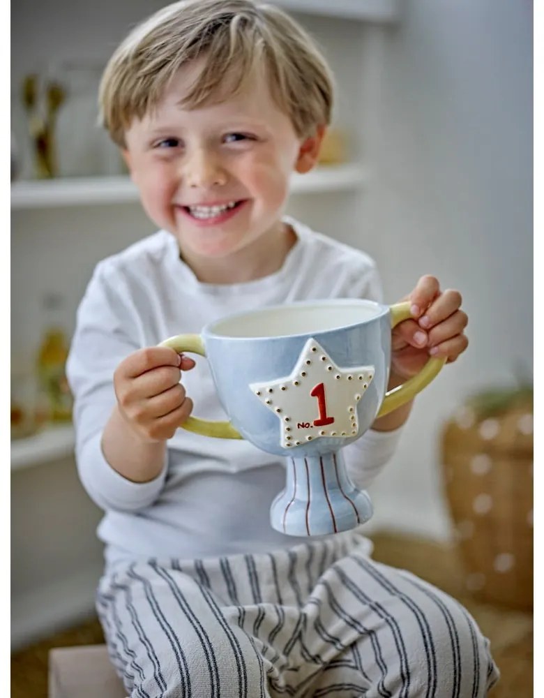 Keramický ručne maľovaný obal na kvetináč Trophy – Bloomingville Mini