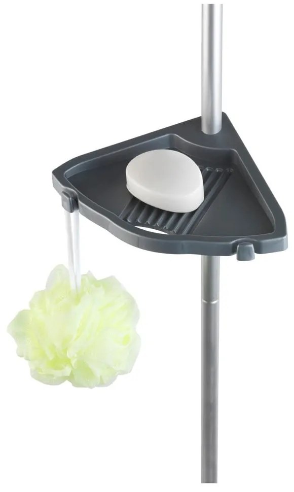 Sivá teleskopická nástenná polička do kúpeľne Wenko Easy